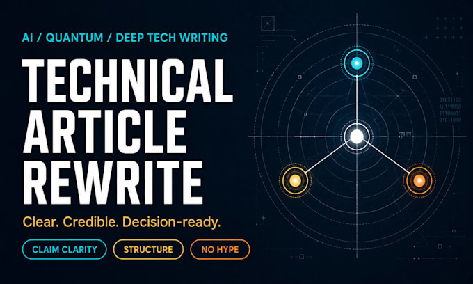 rewrite your ai or technical article for clarity and credibility