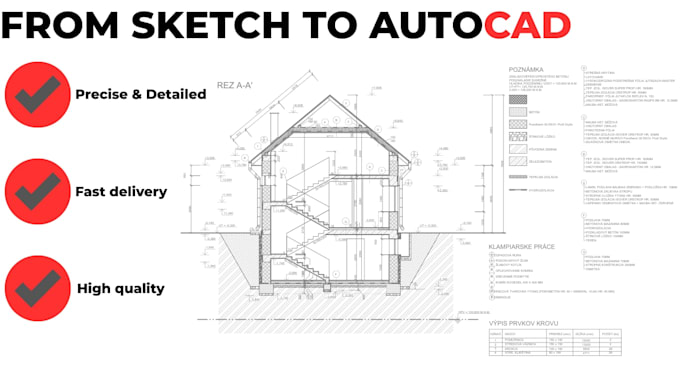 convert PDF or sketch to autocad dwg