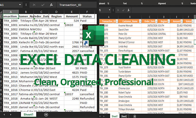 clean, split, merge and deduplicate from messy excel data