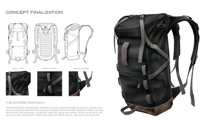 create 3d backpack, purses, wallet, handbag, cross bag, tech pack with 3d mockup