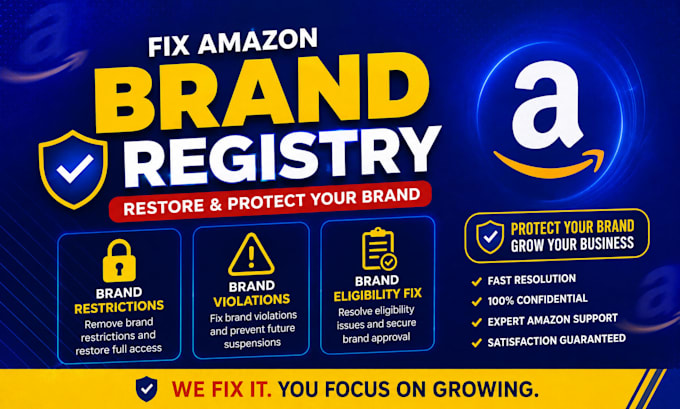 do amazon brand registry and fix amazon registry issues