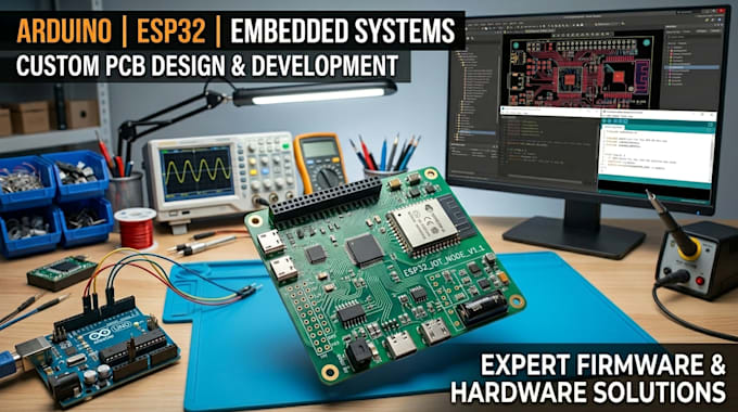 arduino esp32 embedded systems with pcb design
