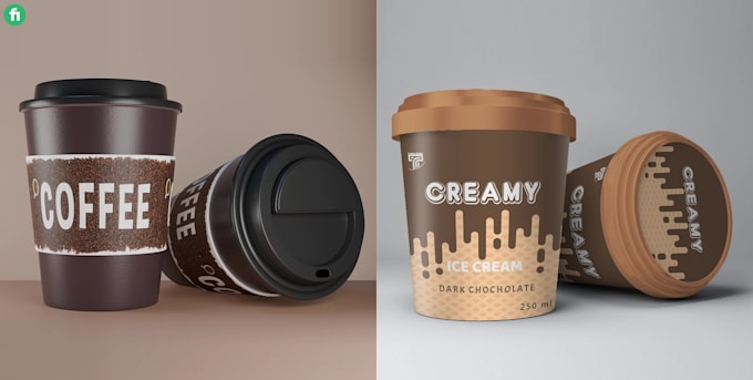 do premium coffee label, packaging, paper cup, sticker design