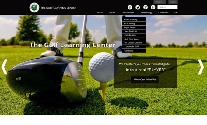 build squarespace golf instructor website coaching lessons booking website