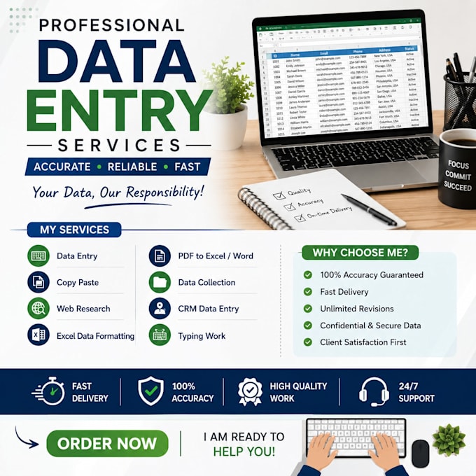 provide fast and error free data entry service