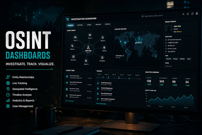 create an investigative dashboard or osint interface