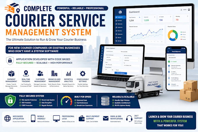 build logistics, delivery and courier management software