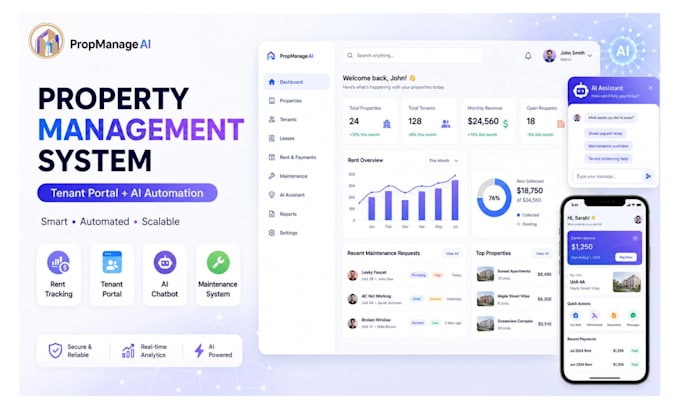 build property management website with tenant portal