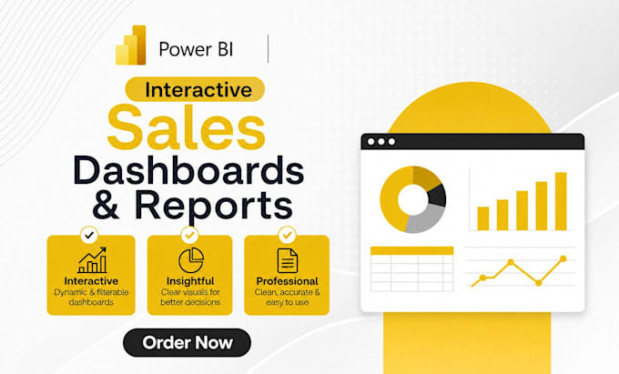 create interactive sales dashboard and reports in power bi