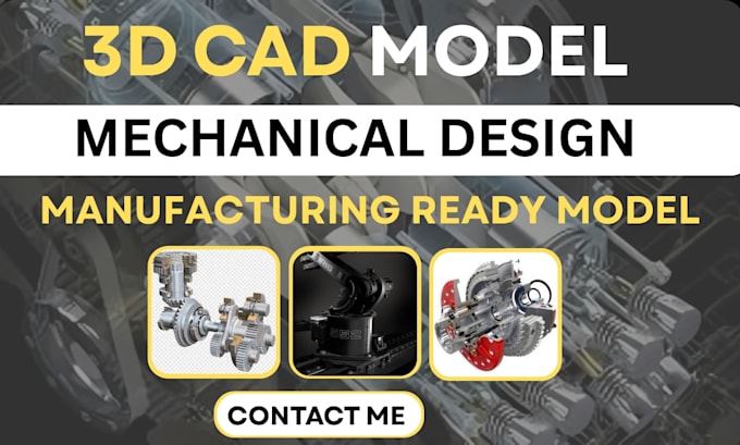 Do 3d cad model mechanical design 3d industrial product design for ...