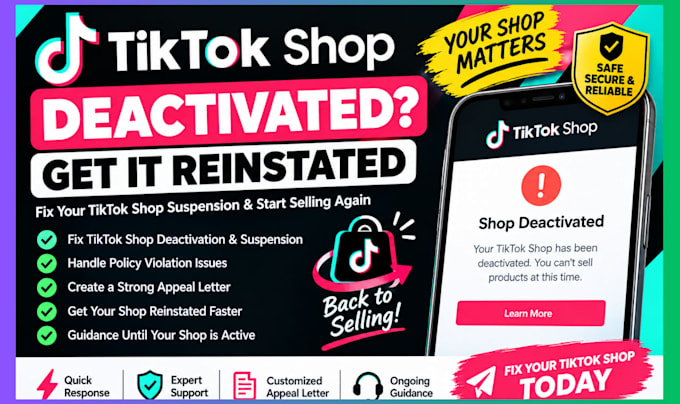 tiktok shop suspension and fix deactivation  setup tiktok shop ads  issue review