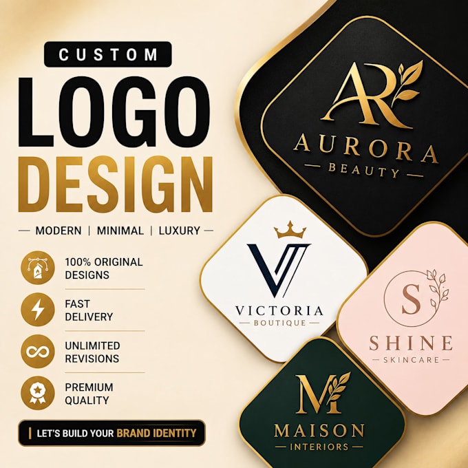 create luxury and modern brand logo