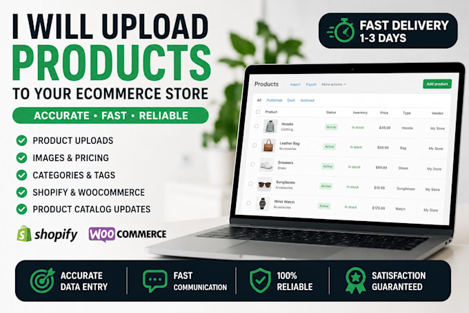 upload and manage product listings for your online store