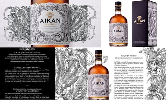 design luxury wine, whiskey, vodka, gin and beer bottle labels