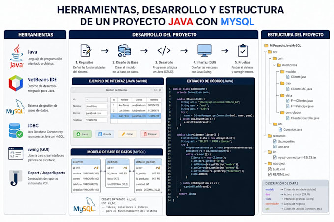 develop a java mysql crud application with gui using netbeans