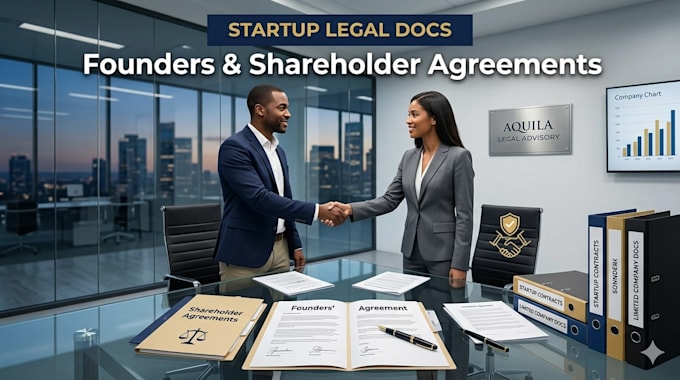 draft a shareholder agreement, founders agreement or cofounder contract