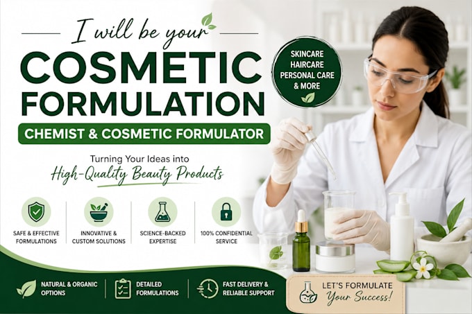 be your cosmetic formulation chemist and cosmetic formulator