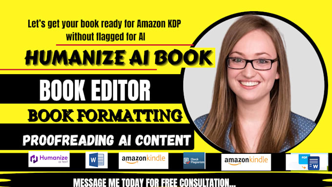 humanize ai content, proofread and edit self help or nonfiction book for amazon