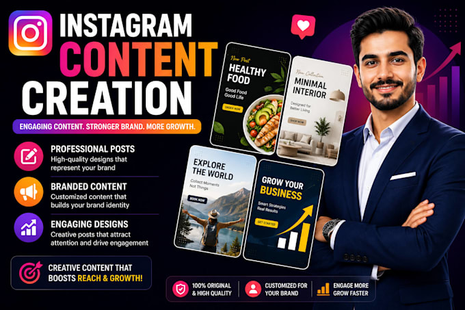 create professional instagram content and post designs