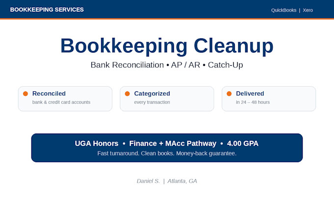 do basic bookkeeping cleanups