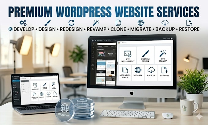 develop design redesign revamp clone migrate backup restore wordpress website