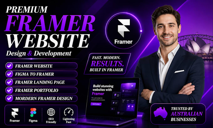 create mordern framer website design framer landing page as framer developer