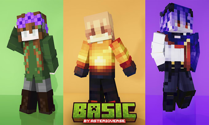 create a high quality 3d render of your minecraft skin in 24h