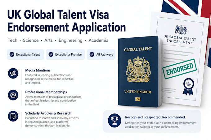 prepare your UK global talent visa endorsement application