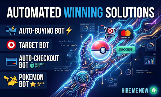 do auto buying bot target bot, auto checkout bot, auto purchase bot, pokemon bot