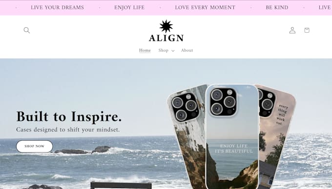 create an ecommerce landing page for you