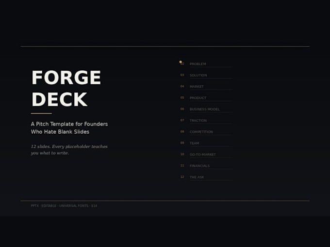 design a professional pitch deck from your notes