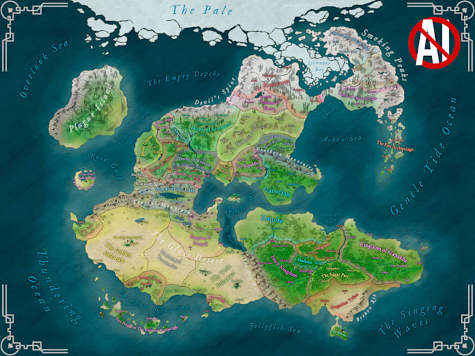 create a detailed fantasy map for your world or campaign