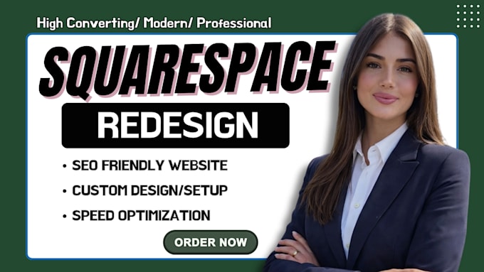 redesign squarespace website and fix mobile responsiveness, square website