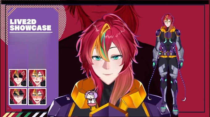 design vtuber model high quality live2d and rigging for vtube studio