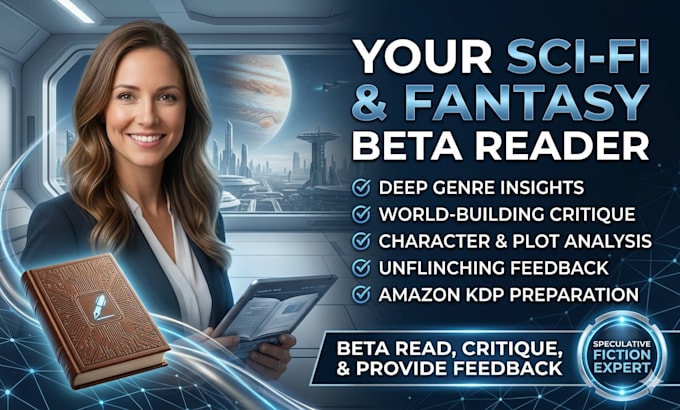be your sci fi beta reader, fantasy, thriller, science fiction book beta reader