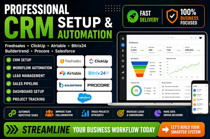 setup freshsales clickup airtable buildertrend procore salesforce ingetration