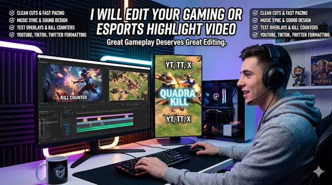 edit your gaming or esports highlight video