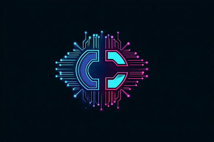create futuristic cyberpunk style logo for you