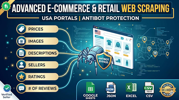 scrape usa e commerce, retail data with advanced antibot
