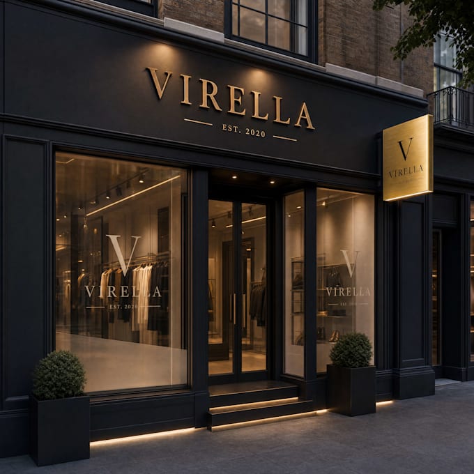 design a professional storefront sign for your shop