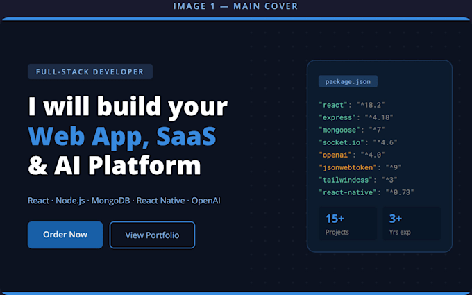 build web app saas platform or ai integrated application using react and node