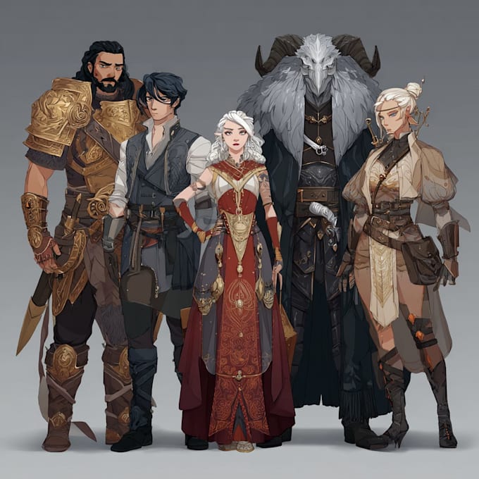 did dnd group party dnd character art, dnd party