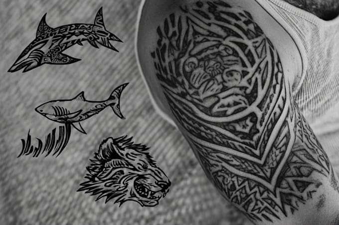 create your custom tribal polynesian tattoo sleeve