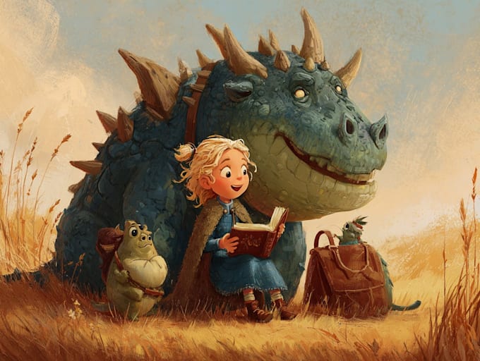 illustrate magical watercolor children book illustrations