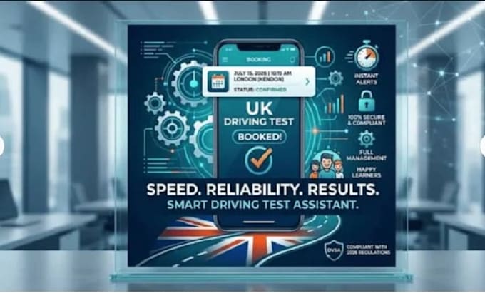 develop UK driving test bot, driving slot bot, UK dvsa bot, reservation bot