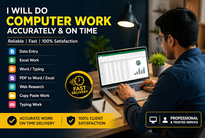do accurate data entry and typing