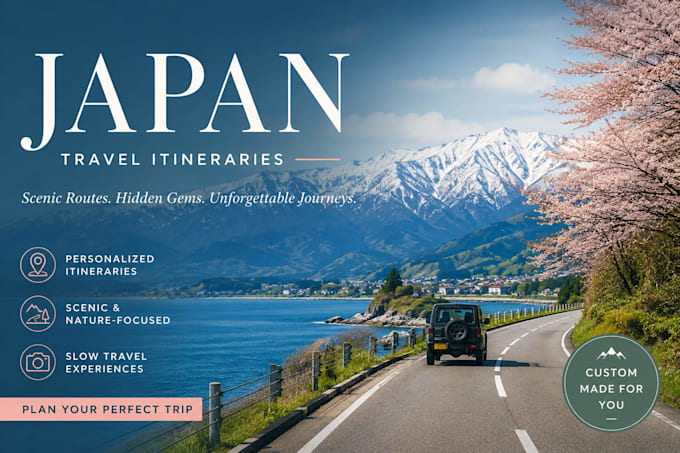 create a personalized japan travel itinerary