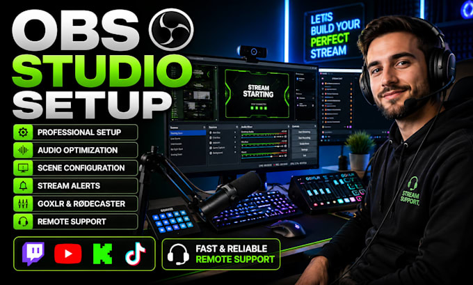 setup and optimize obs studio for twitch, youtube, kick and tiktok