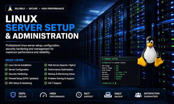 setup and manage linux server, vps, and hosting configration