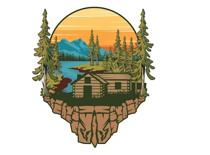 design a modern cottage and cabin logo
